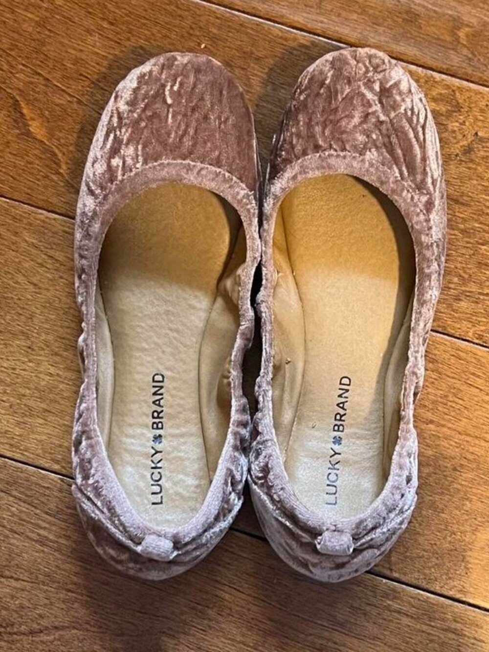 Lucky Brand Women's Pink and Tan Ballet-shoes